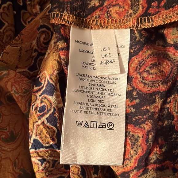 Free People Merrie Mixed Print Boho Style Tunic Top Size Small - Picture 13 of 14